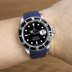 Rubber B Navy Blue Curved End Rubber Strap for Submariner 40mm (Non Ceramic) and Ceramic 40mm with Oyster Clasp - Image 9
