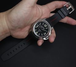 Rubber B VulChromatic® Jet Black / Red Devil Rubber Strap for Panerai Luminor 44mm - Image 11