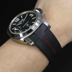 Rubber B VulChromatic® Jet Black / Red Devil Rubber Strap for Panerai Luminor 44mm - Image 9