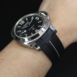 Rubber B VulChromatic® Jet Black / Sahara Tan Rubber Strap for Panerai Luminor 44mm - Image 5