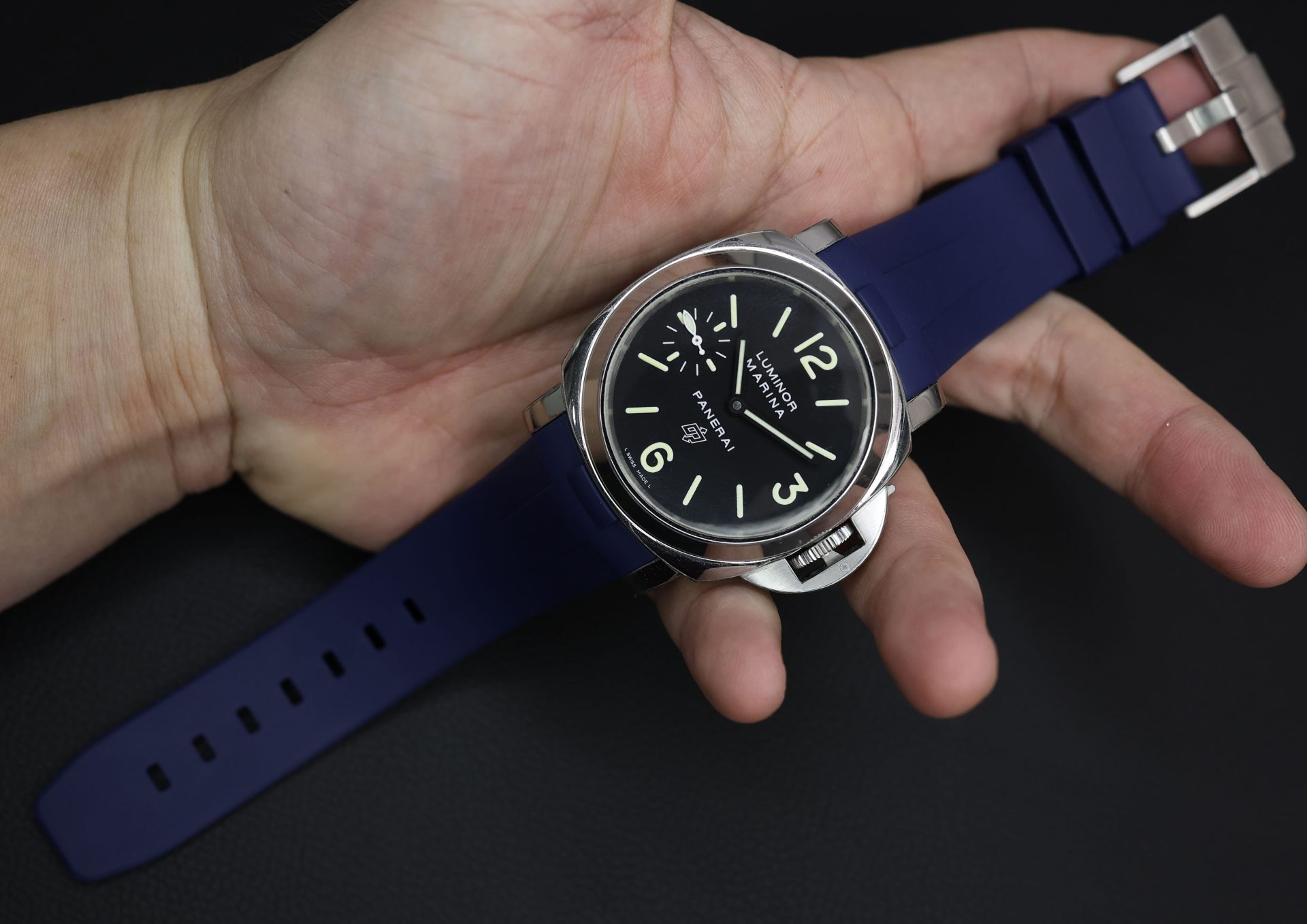 Rubber B Navy Blue Rubber Strap for Panerai Luminor 44mm - Image 2