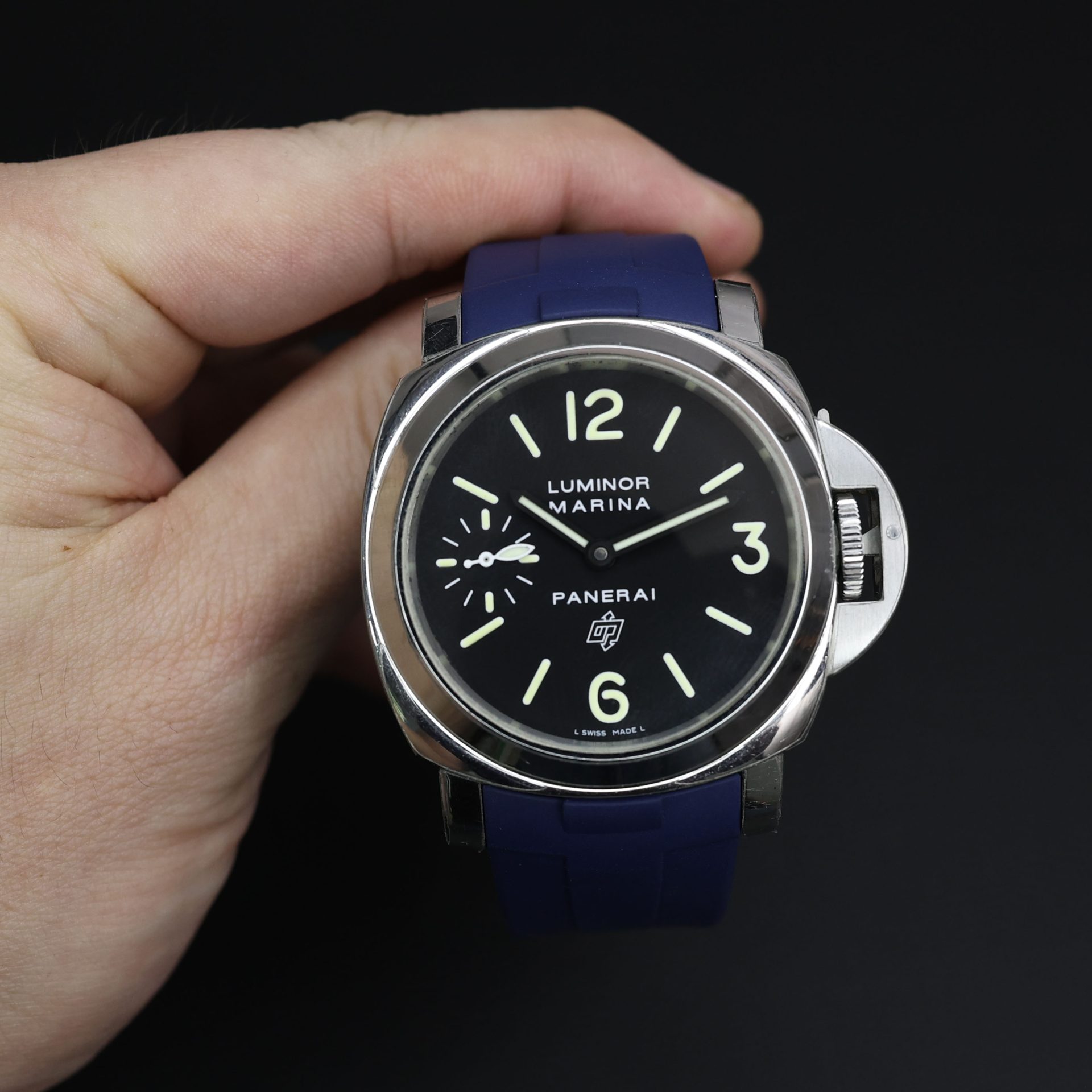 Rubber B Navy Blue Rubber Strap for Panerai Luminor 44mm - Image 4