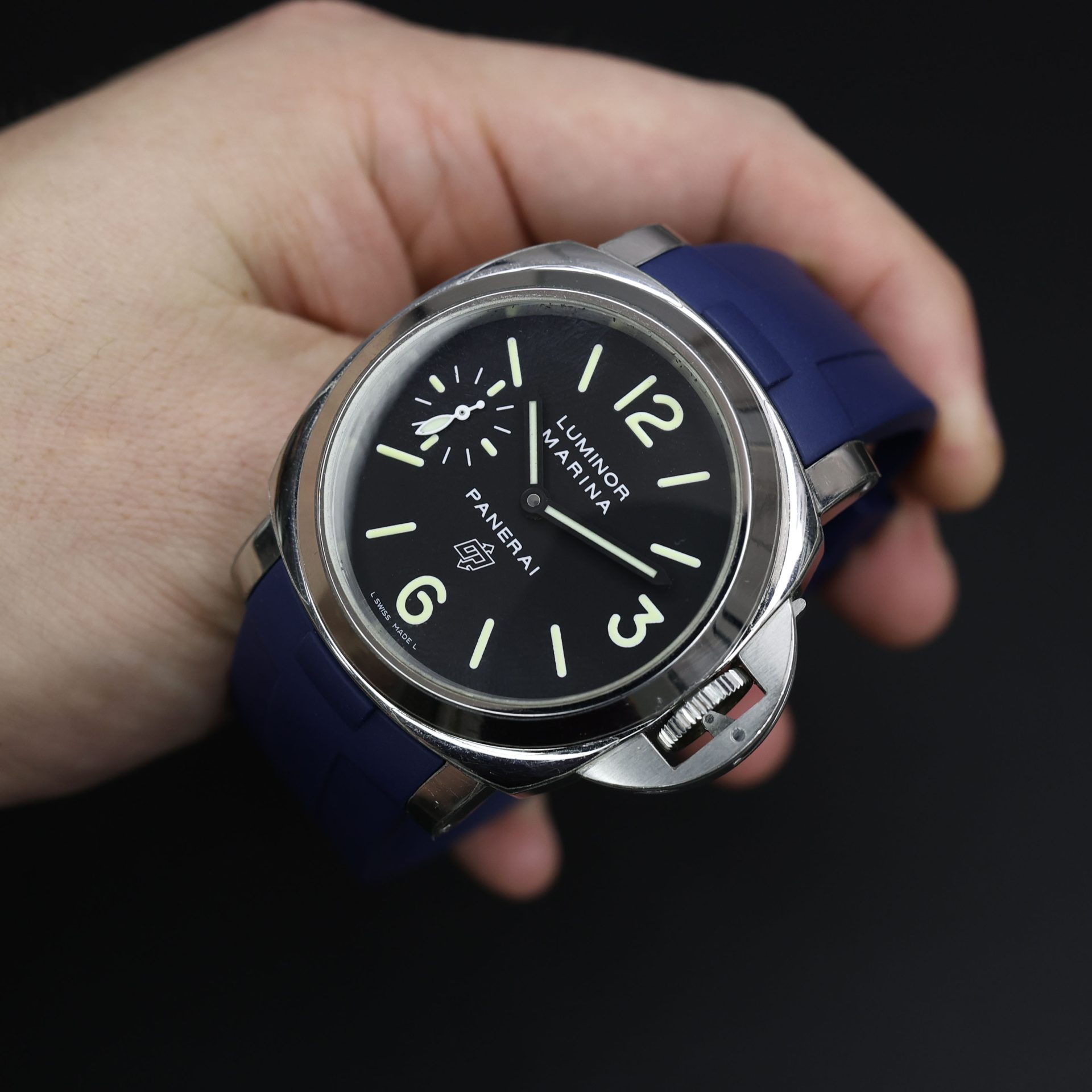 Rubber B Navy Blue Rubber Strap for Panerai Luminor 44mm - Image 6