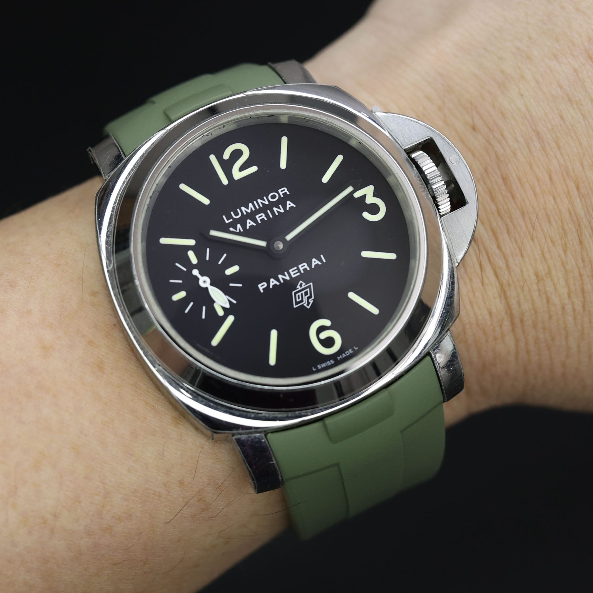 Rubber B Military Green Rubber Strap for Panerai Luminor 44mm - Image 7