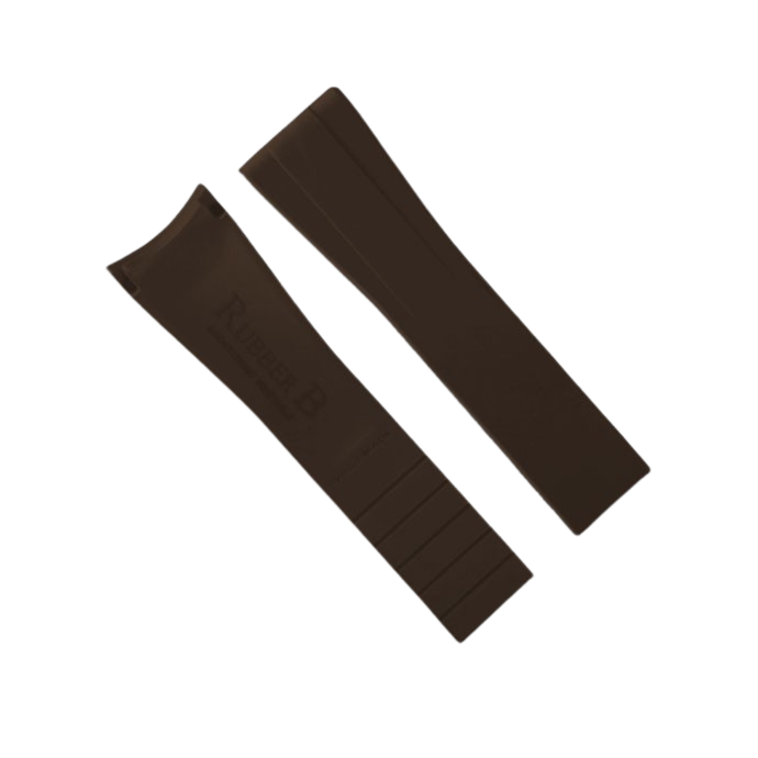 Rubber B Espresso Brown Curved End Rubber Strap for Daytona on Strap - Image 3