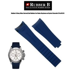 Rubber B Navy Blue Curved End Rubber for Rolex Daytona on Oyster Bracelet (Pre2023)