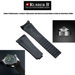 Rubber B VulChromatic® Jet Black/ VulChromatic Satin Black Curved End Rubber for Rolex Air-King 40mm 126900
