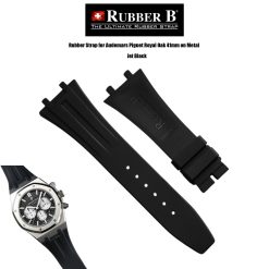 Rubber B Jet Black Rubber Strap for Audemars Piguet Royal Oak 41mm on Metal (Chrono and Non-Chrono)
