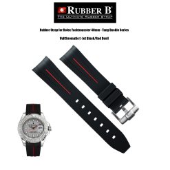 Rubber B VulChromatic® Black/Red Devil Rubber Strap for Rolex Yachtmaster 40mm Tang Buckle