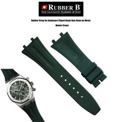Rubber B Hunter Green Rubber Strap for Audemars Piguet Royal Oak 41mm on Metal (Chrono and Non-Chrono)