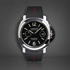 Rubber B VulChromatic® Jet Black / Red Devil Rubber Strap for Panerai Luminor 44mm - Image 8