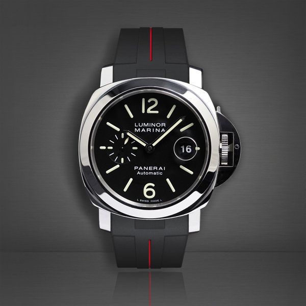 Rubber B VulChromatic® Jet Black / Red Devil Rubber Strap for Panerai Luminor 44mm - Image 8