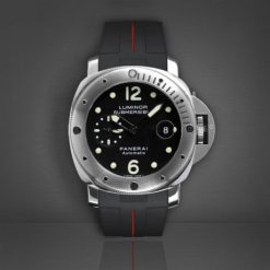 Rubber B VulChromatic® Jet Black / Red Devil Rubber Strap for Rubber Strap for Panerai Luminor Submersible 44mm - Image 2