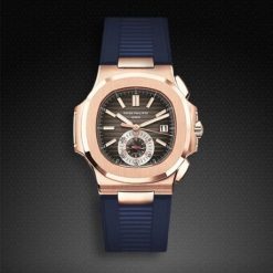 Alternative view of Rubber B Navy Blue Rubber Strap for Patek Philippe Nautilus 5980 RG