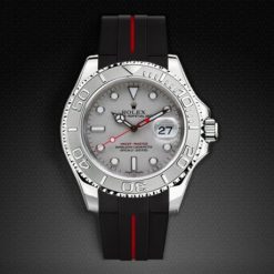 Alternative view of Rubber B VulChromatic® Black/Red Devil Rubber Strap for Rolex Yachtmaster 40mm Tang Buckle