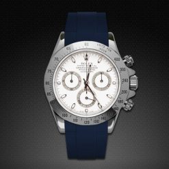 Alternative view of Rubber B Navy Blue Curved End Rubber for Rolex Daytona on Oyster Bracelet (Pre2023)