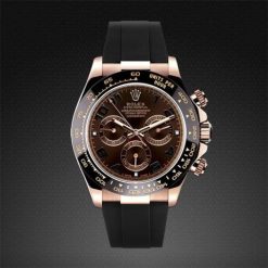 Alternative view of Rubber B Jet Black Curved End Rubber for Daytona on Strap