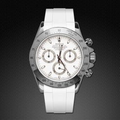 Rubber B Arctic White Curved End Rubber for Rolex Daytona on Oyster Bracelet (Pre2023)
