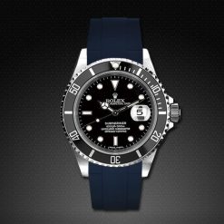 Rubber B Navy Blue Curved End Rubber Strap for Submariner 40mm (Non Ceramic) and Ceramic 40mm with Oyster Clasp - Image 10