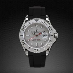 Alternative view of Rubber B Jet Black Rubber Strap for Rolex Yachtmaster 40mm Tang Buckle