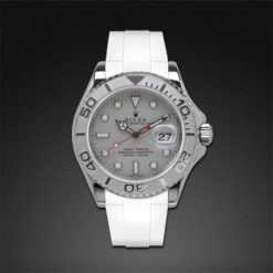 Alternative view of Rubber B Arctic White Rubber Strap for Rolex Yachtmaster 40mm Tang Buckle