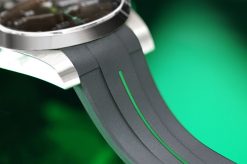 Rubber B VulChromatic® Jet Black/Forest Green Curved End Rubber for Rolex Air-King 40mm 116900 - Image 4