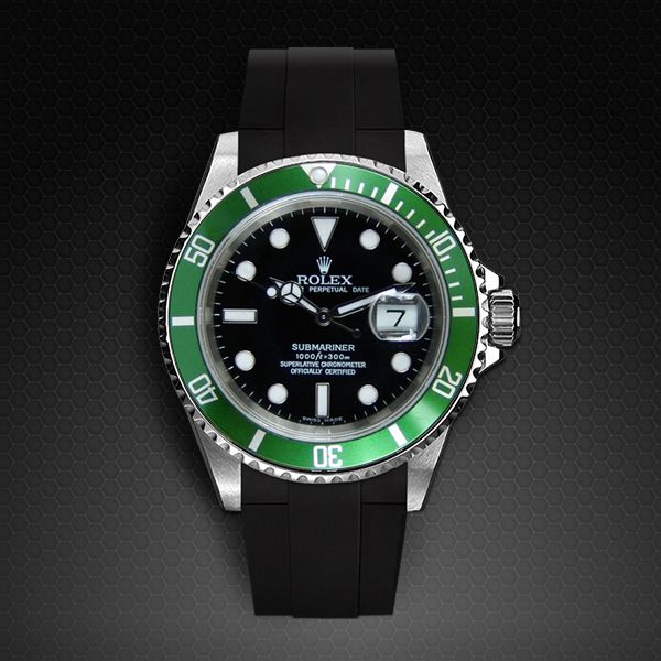 Rubber B Jet Black Curved End Rubber for Submariner 40mm (Non Ceramic) and Ceramic 40mm with Oyster Clasp - Image 18