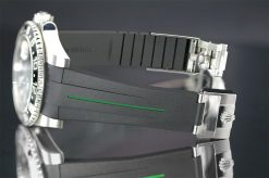 Rubber B VulChromatic® Jet Black/Forest Green Curved End Rubber for Submariner 40mm (Non Ceramic) and Ceramic 40mm with Oyster Clasp - Image 15