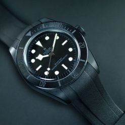 Alternative view of Rubber B Jet Black Rubber Strap for Tudor Heritage Black Bay 41mm Ceramic Model
