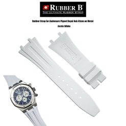 Rubber B Arctic White Rubber Strap for Audemars Piguet Royal Oak 41mm on Metal (Chrono and Non-Chrono)