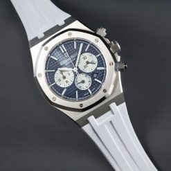 Alternative view of Rubber B Arctic White Rubber Strap for Audemars Piguet Royal Oak 41mm on Metal (Chrono and Non-Chrono)