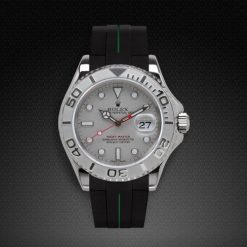 Alternative view of Rubber B VulChromatic® Black/Forest Green Rubber Strap for Rolex Yachtmaster 40mm Tang Buckle