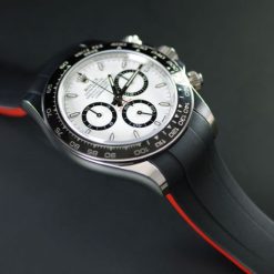 Rubber B VulChromatic® Jet Black VC Red Devil Curved End Rubber for Rolex Daytona 2023-Present and 126500LN - Image 2
