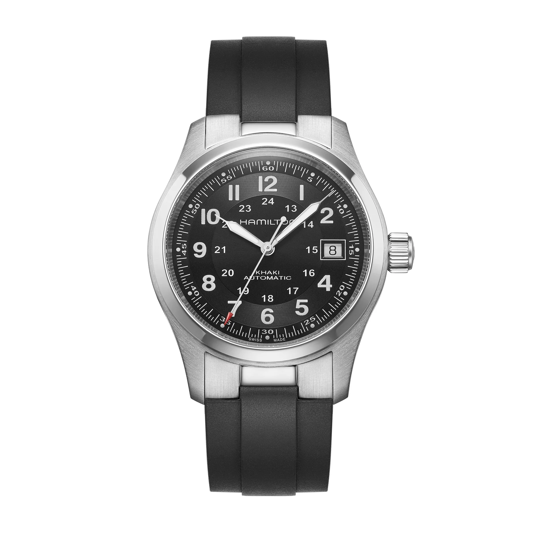 FKM RUBBER STRAP WITH END LINKS FOR HAMILTON KHAKI FIELD (MX03-733)