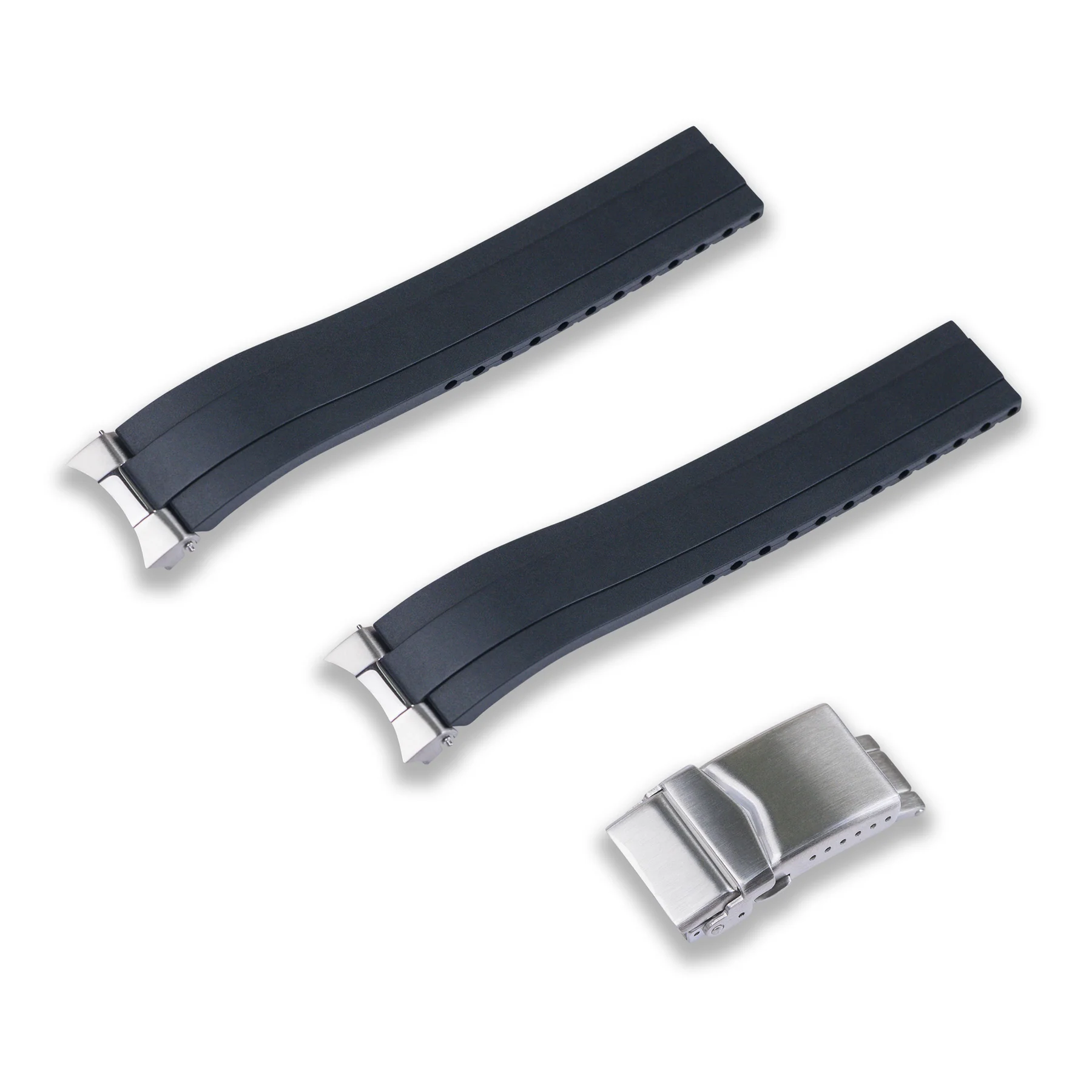 FKM RUBBER STRAP WITH END LINKS FOR HAMILTON KHAKI FIELD (MX03-733) - Image 4