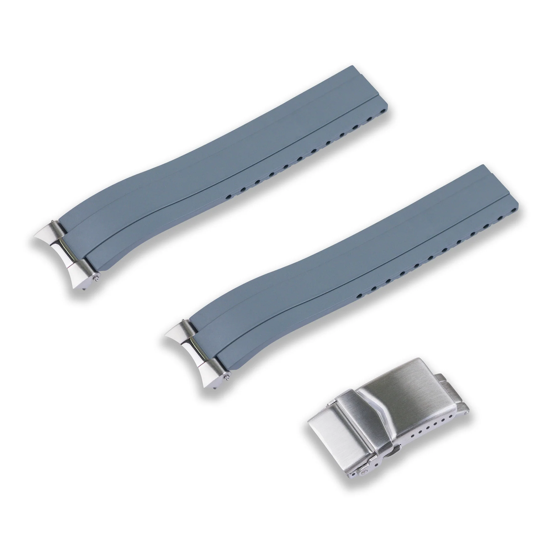 FKM RUBBER STRAP WITH END LINKS FOR HAMILTON KHAKI FIELD (MX03-733) - Image 7
