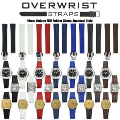 19mm Vintage FKM Rubber Strap Aquanaut Style