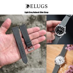 Delugs Light Grey Nubuck Slim Strap