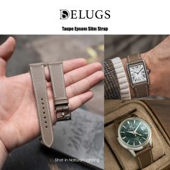 Delugs Taupe Epsom Slim Strap